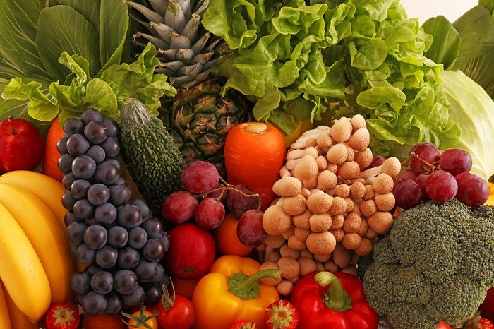 frutas y verduras variadas