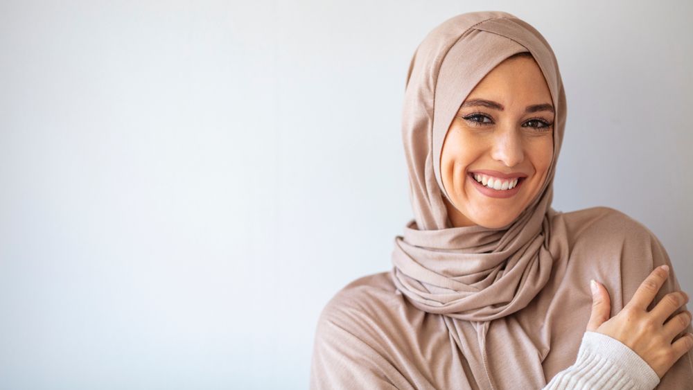Retrato de mujer musulmana con velo
