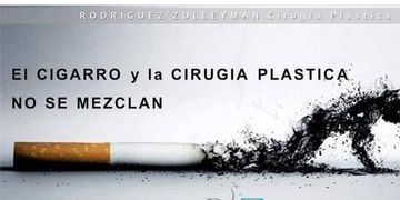 La cirugia plastica y el cigarillo no se mezclan