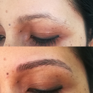 antes y después de microblading